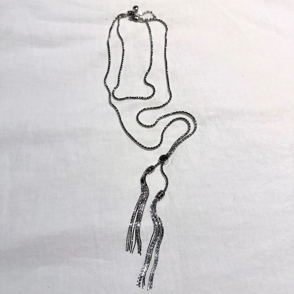 CAROLINE NERON silver tassel necklace ❤️ - Picture 6 of 7